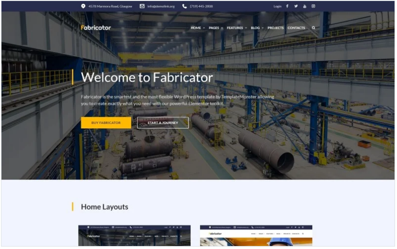 Fabricator – Industrial Company WordPress Elementor Theme