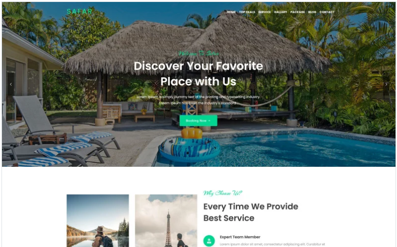 Safar – Tour and Travel Agency WordPress Theme