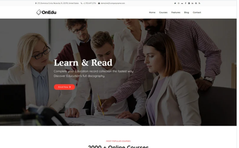 Onedu – Education Courses LMS WordPress Theme