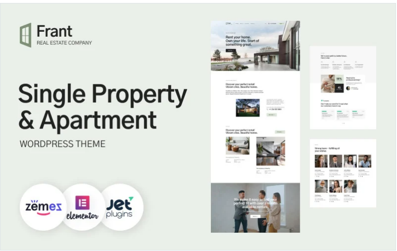 Frant – Single Property & Apartment WordPress Theme buildwall