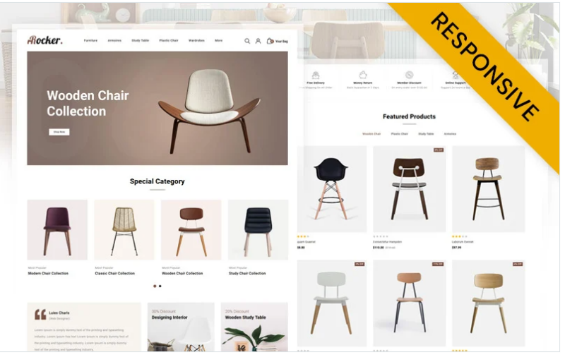 Rocker – Furniture Store OpenCart Template