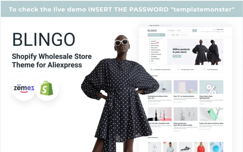 Blingo – Shopify Wholesale Store Theme for Aliexpress