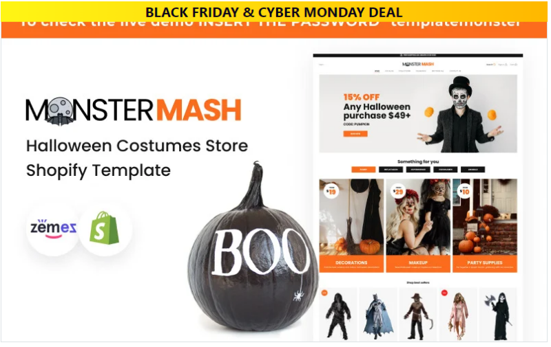 Monster Mash – Halloween Costumes Store Shopify Template