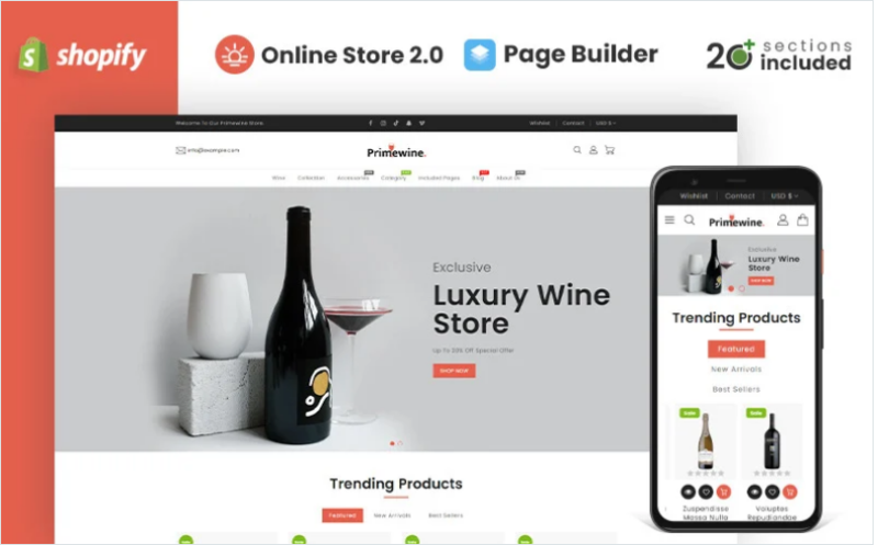 Prime Wine Store Shopify Theme