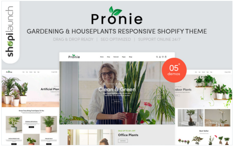 Pronie – Gardening & Houseplants Responsive Shopify Theme