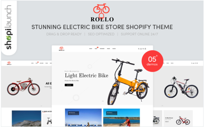 Rollo – Stunning Electric Bike Store eCommerce Shopify Theme