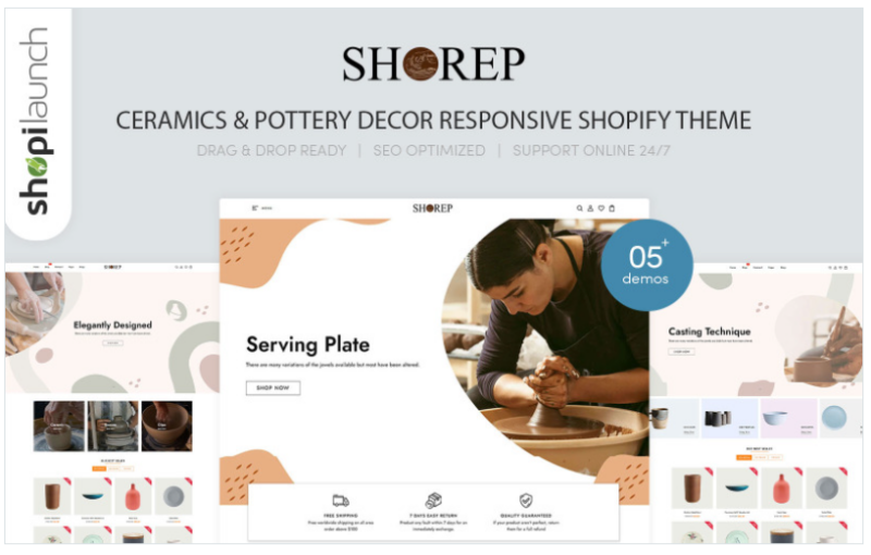 Shorep – Ceramics & Pottery Decor Responsive Shopify Theme