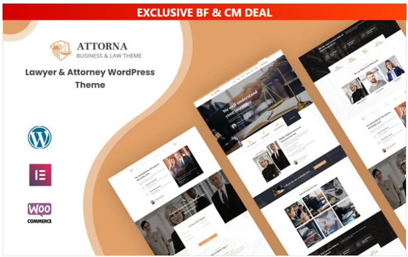 Attorna – Law, Lawyer, and Attorney WordPress Theme