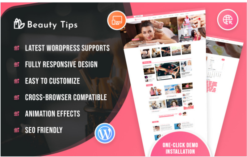 Beauty Tips Blog WordPress Theme