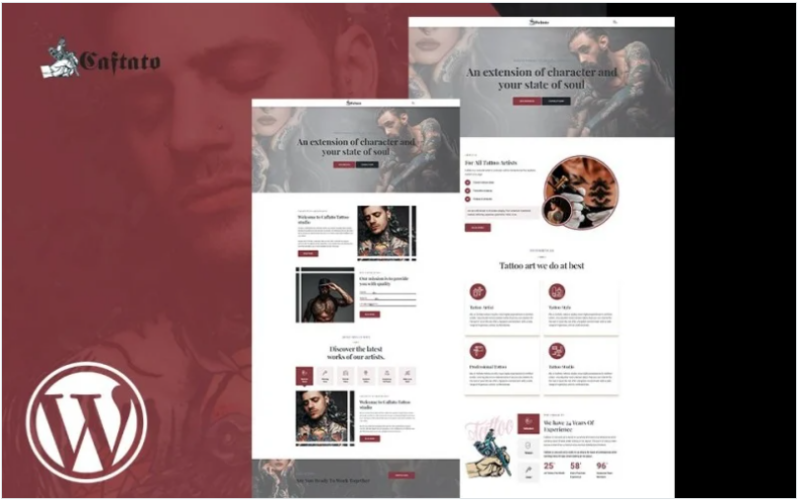 Caftato Tatoo Artist WordPress Theme