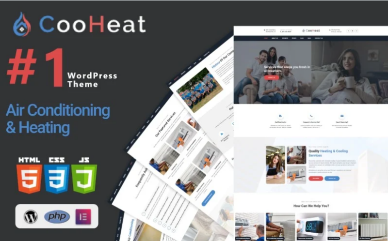 Cooheat – Air Conditioning and Heating WordPress Theme