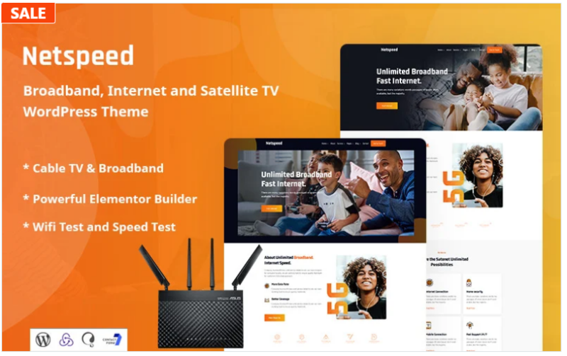 Netspeed – Broadband, Internet and Satellite Responsive WordPress Theme