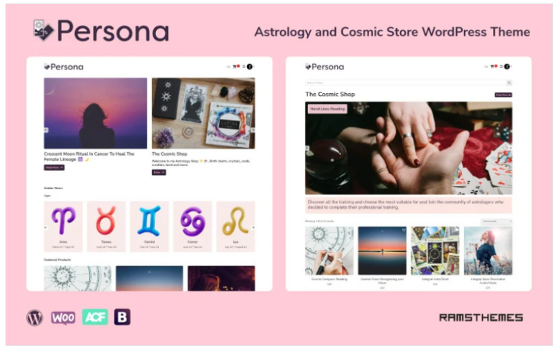 PERSONA – Astrology Influencer WordPress Theme