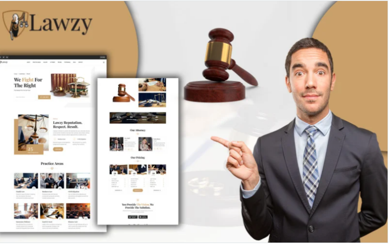 Powar-Lawzy Lawyers and Law Firm Landing Page WordPress Theme