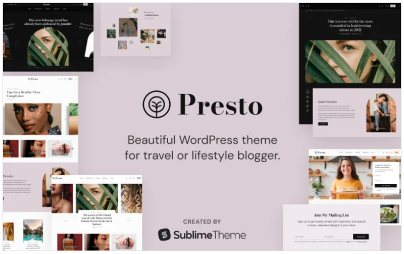 Presto Theme A Fully Responsive Feminine WordPress Themes and Templates