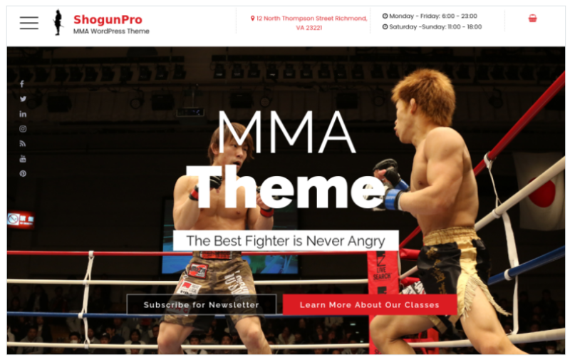 ShogunPro – MMA WordPress Theme