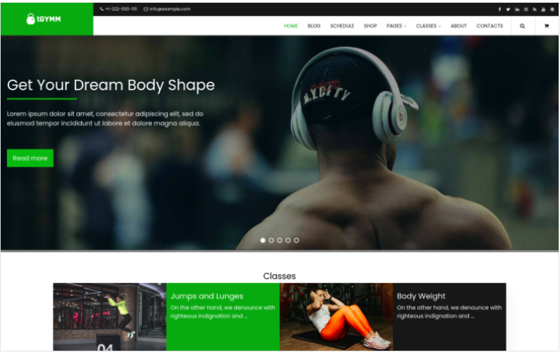 tGymm – Gym and Sport WordPress Theme