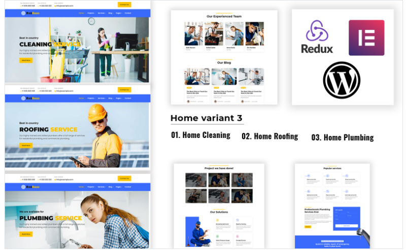 Workhouse – Elementor WordPress Theme – Plumbing, Cleaning and Roofing