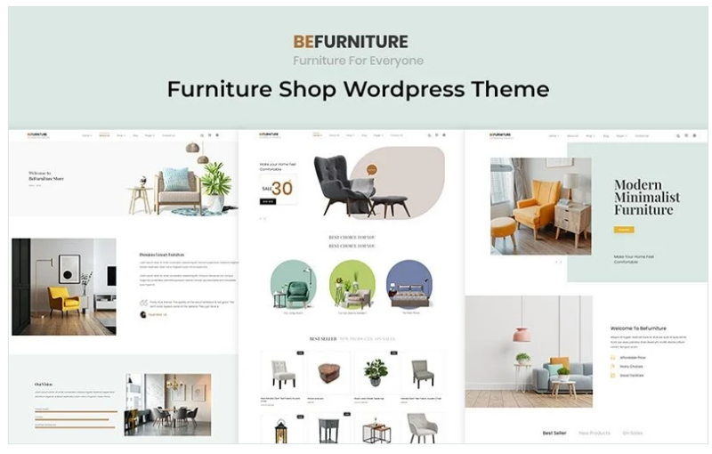 Befurniture – Furniture Shop FREE WooCommerce WordPress Theme