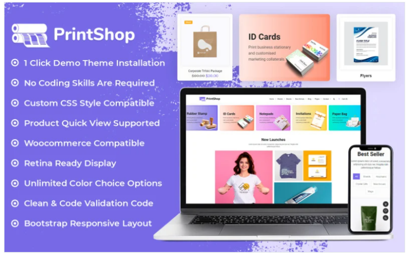 Printzy – Printing Store & Design Service WooCommerce Elementor Theme