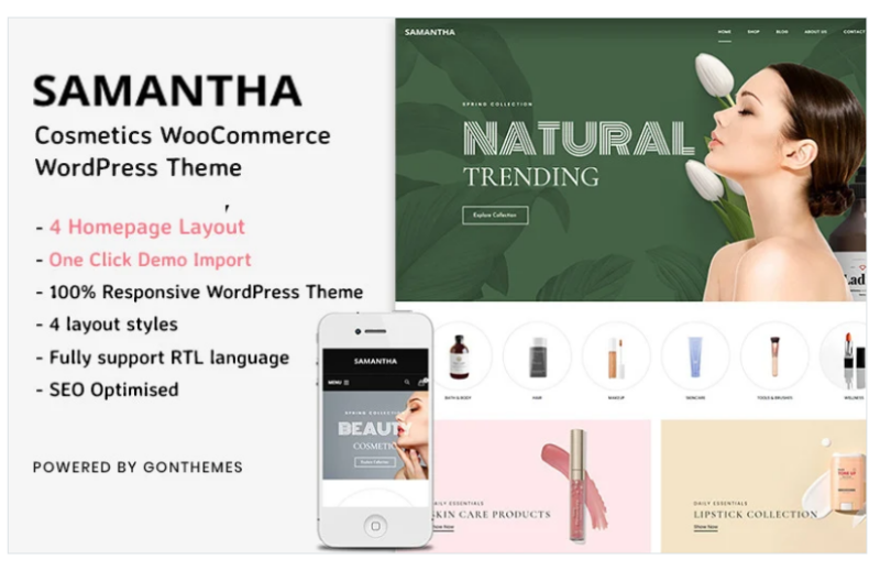 Samantha – Cosmetics WooCommerce WordPress Theme