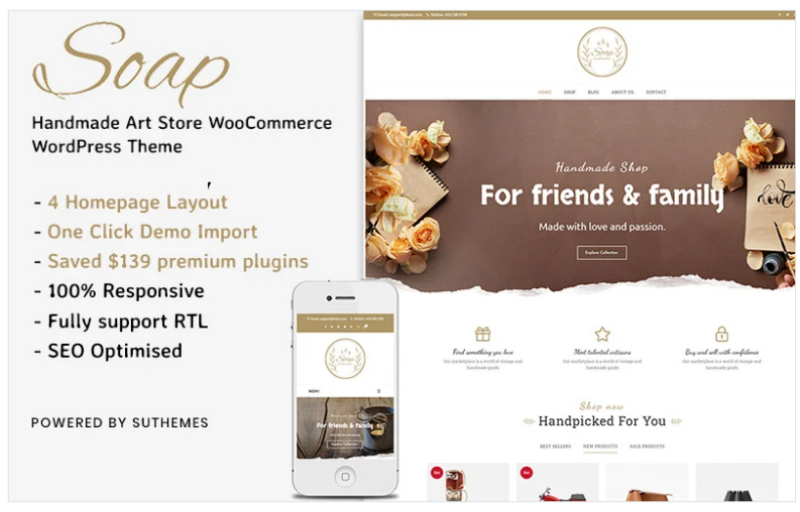 Soap – Handmade Art Store WooCommerce WordPress Theme