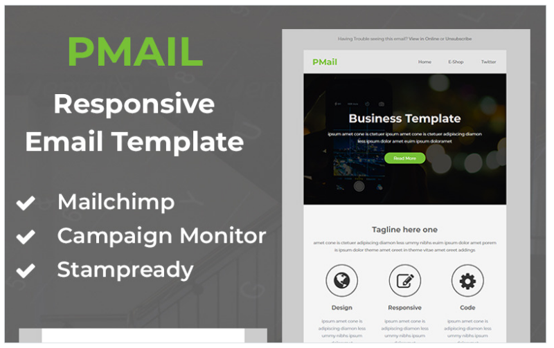 Pmail – Responsive Email Newsletter Template