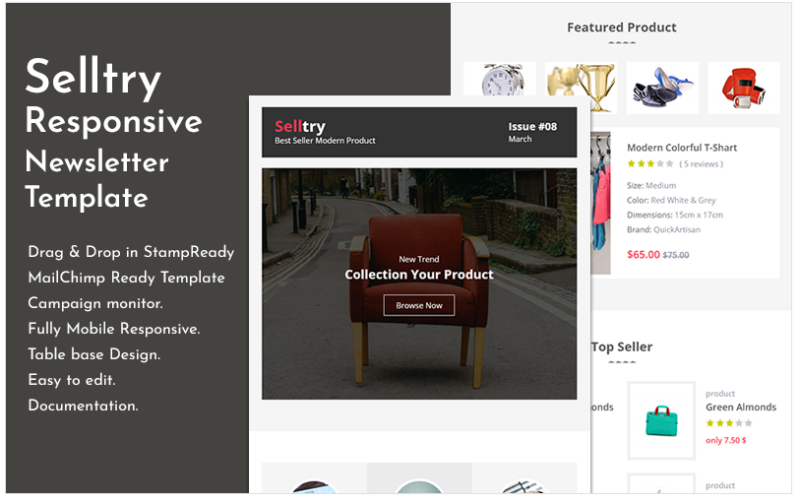 Selltry – ECommerce Responsive Email Newsletter Template