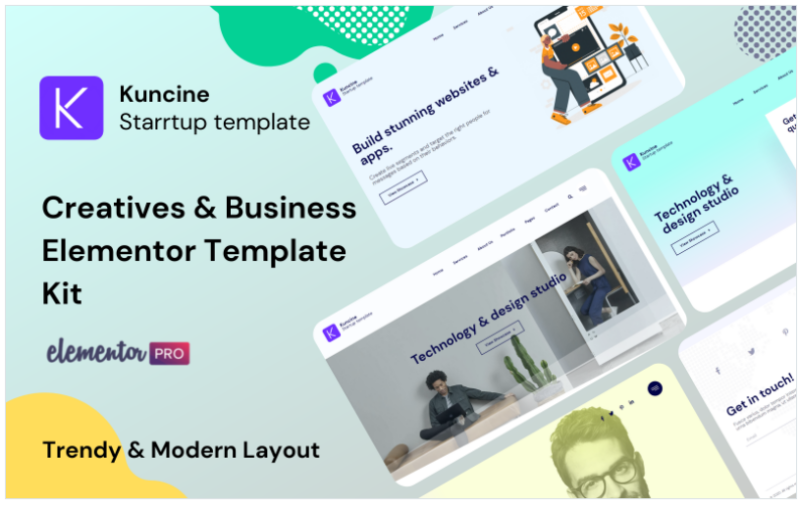 Kuncine – Creatives & Business Elementor Template Kit(m)