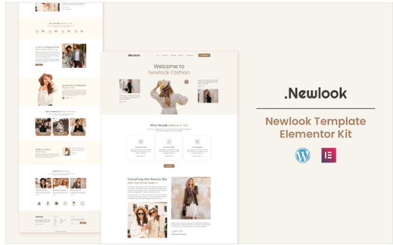 Newlook – Fashion and Clothing Elementor Template Kit(m)