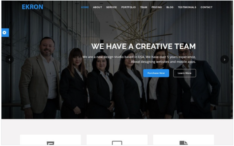 Ekron – Material design Agency Landing Page Template