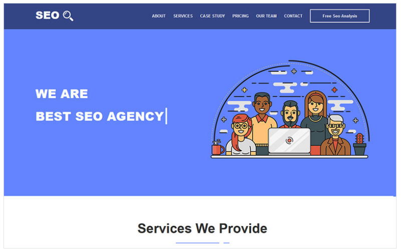 SEOBizz – SEO & Digital Marketing Agency HTML5 Template Landing Page Template