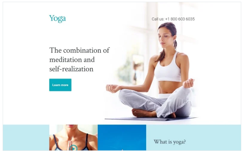 Yoga Responsive Landing Page Template