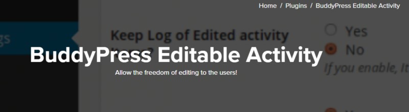 BuddyPress Editable Activity 1.3.5