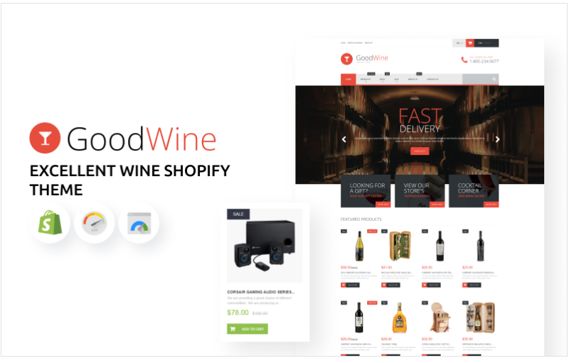 Excellent Wine Store Shopify Theme