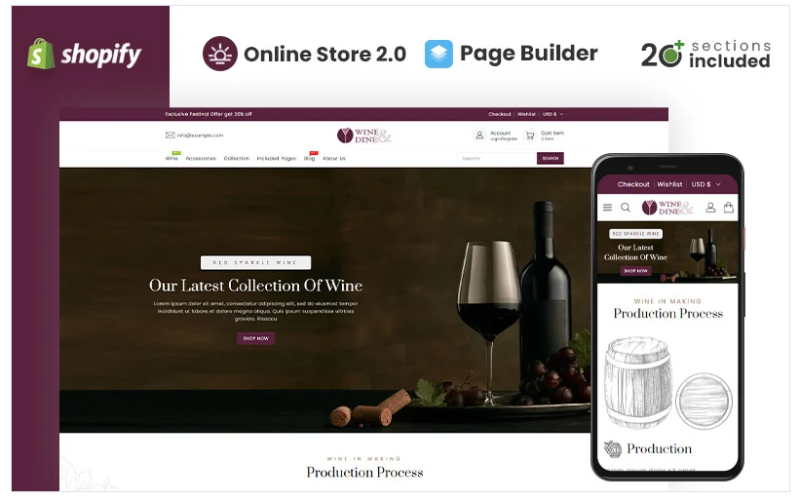 Wine&Dine Responsive Shopify Theme