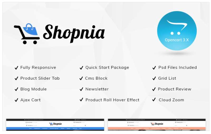 Shopnia Mega Store OpenCart Template