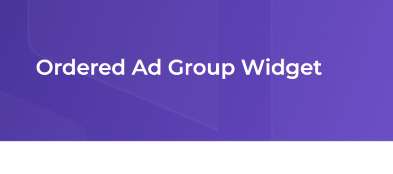 AdSanity – Ordered Ad Group Widget 1.5.1