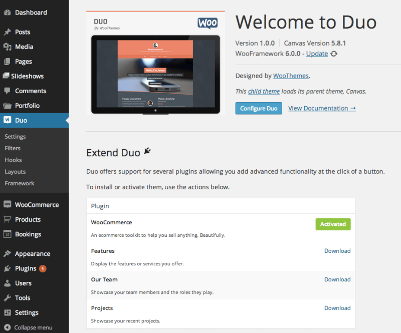 WooThemes Duo Premium Theme