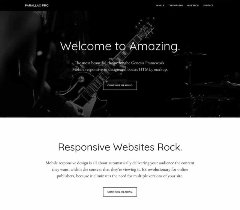 StudioPress Parallax Pro Genesis WordPress Theme 2.1