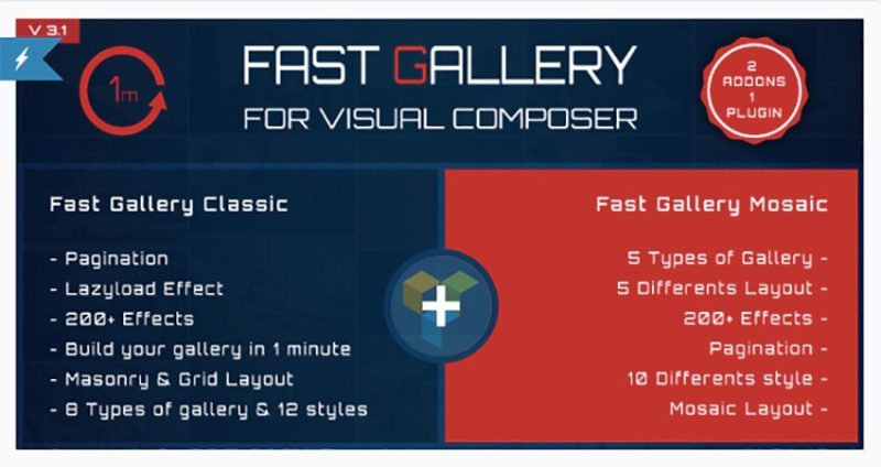 Fast Gallery for Visual Composer Wordpress Plugin 3.1