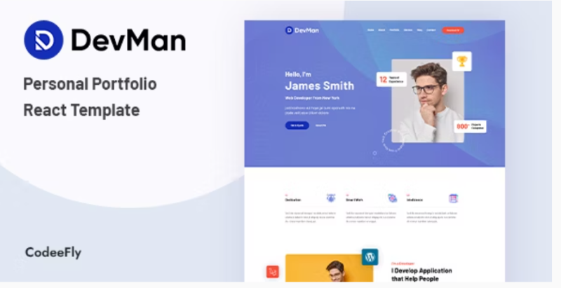 Devman Personal Portfolio React Template