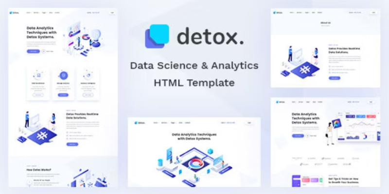 Detox Data Science Analytics HTML Template