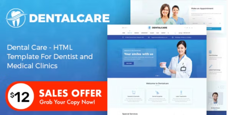 Dental Care HTML Template For Dentist and Medical Clinics