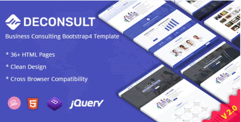 Deconsult Business Consulting Bootstrap4 Template RTL