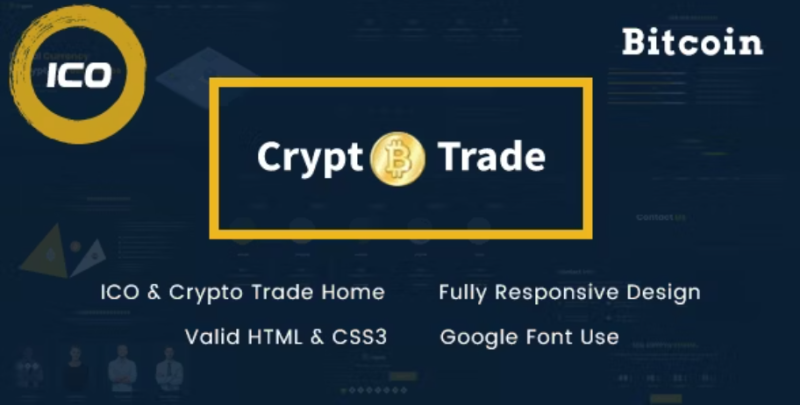 Crypto Trade ICO Bitcoin and Cryptocurrency HTML Template