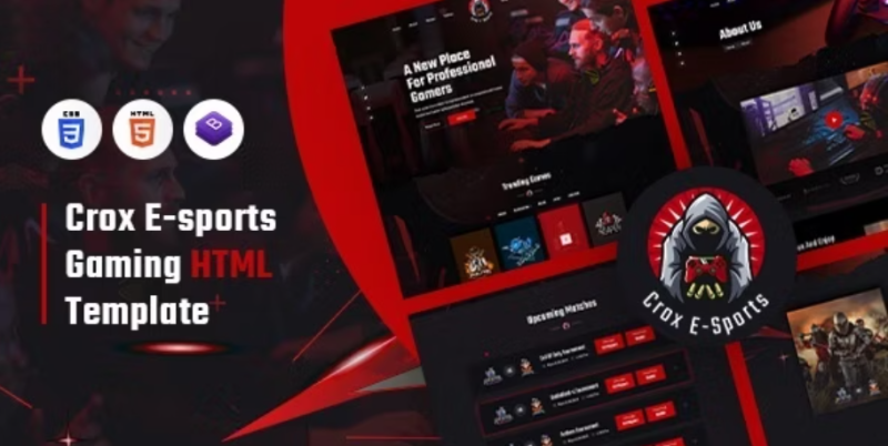 CROX Esports Gaming HTML Template