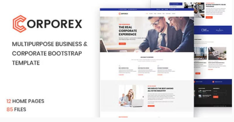 Corporex Multipurpose Business Corporate Bootstrap html Website Template