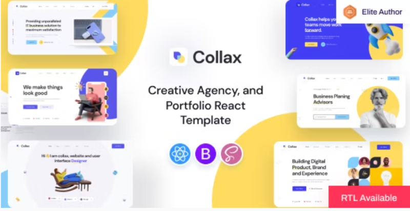 Collax Creative Agency React Next js Template