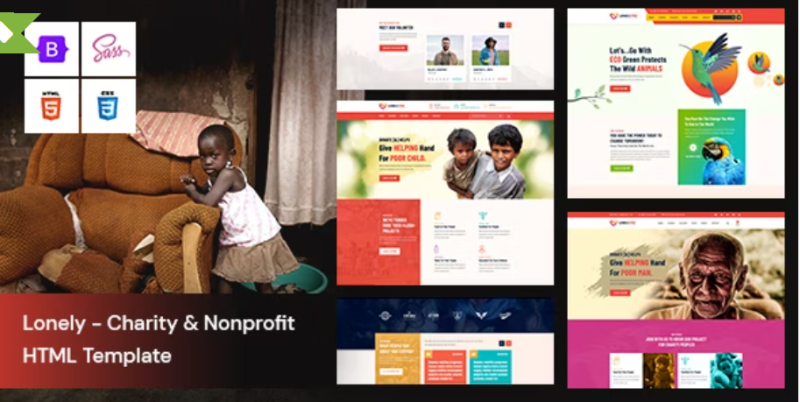 Lonely Charity Nonprofit HTML Template